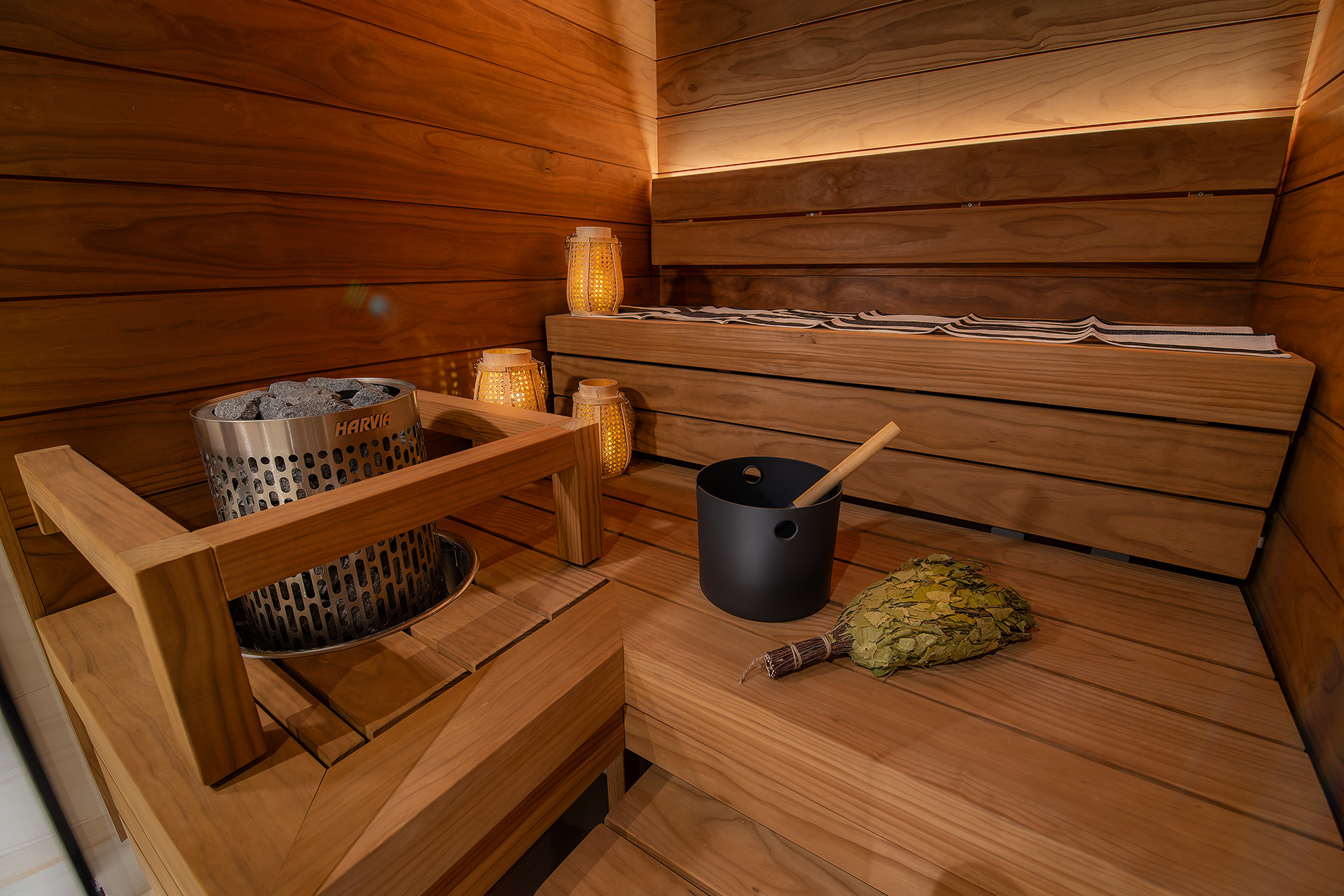 Private traditional Sauna in Hidden Arctic Cloud -villa. | Lapland Luxury