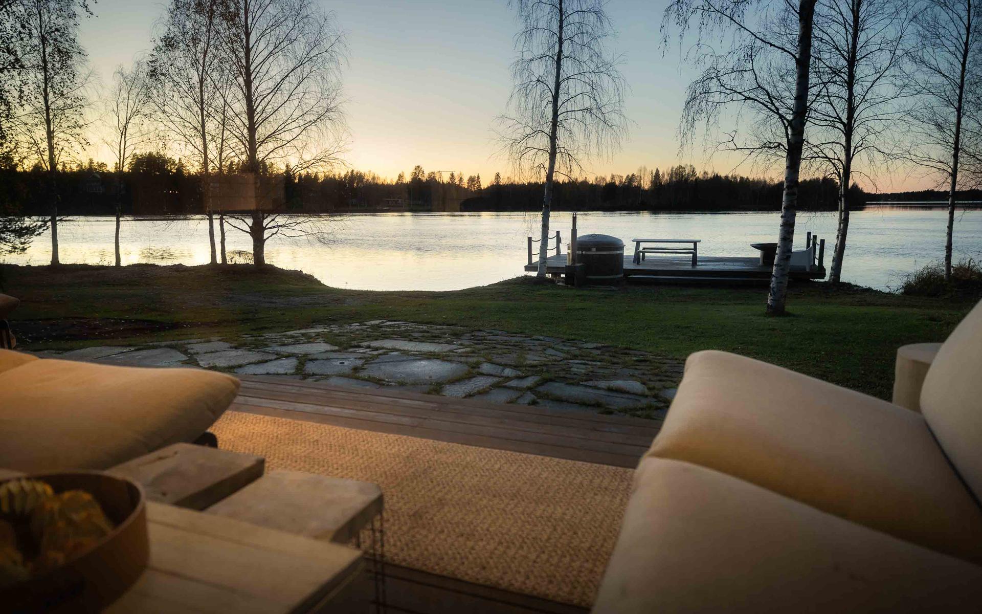 Authentic sauna by the river | VIlla Viima Lapland Luxury